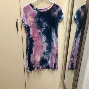 Long tie dye t shirt